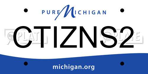 CTIZNS2 Michigan License Plate