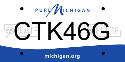 CTK46G Michigan License Plate