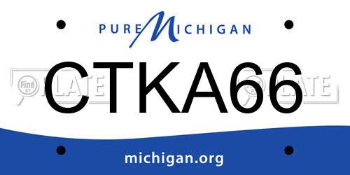 CTKA66 Michigan License Plate