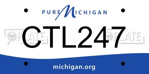 CTL247 Michigan License Plate