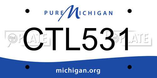 CTL531 Michigan License Plate