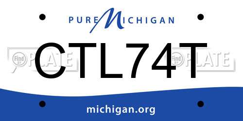 CTL74T Michigan License Plate
