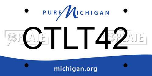 CTLT42 Michigan License Plate