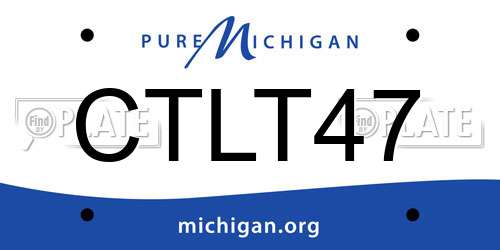 CTLT47 Michigan License Plate