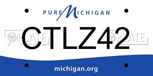 CTLZ42 Michigan License Plate