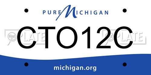 CTO12C Michigan License Plate
