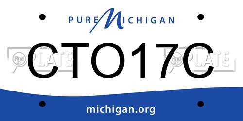 CTO17C Michigan License Plate