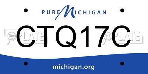 CTQ17C Michigan License Plate