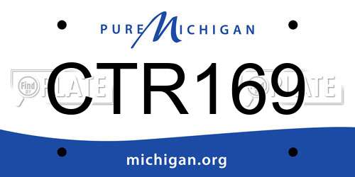 CTR169 Michigan License Plate
