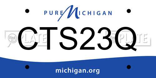 CTS23Q Michigan License Plate
