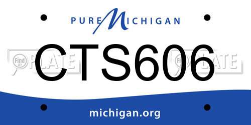 CTS606 Michigan License Plate
