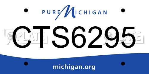 CTS6295 Michigan License Plate