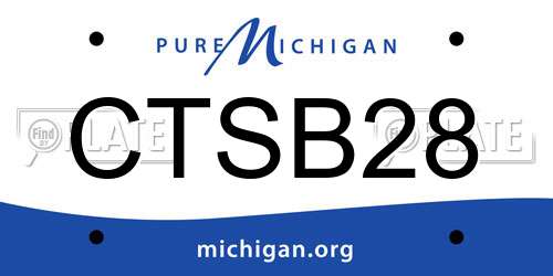 CTSB28 Michigan License Plate