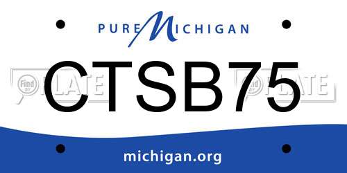 CTSB75 Michigan License Plate
