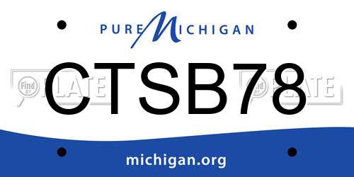 CTSB78 Michigan License Plate