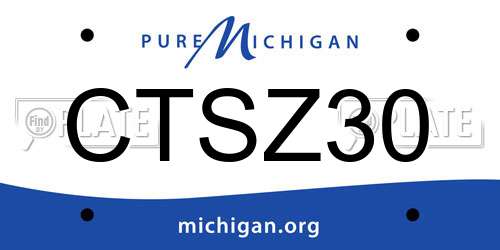CTSZ30 Michigan License Plate