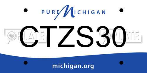 CTZS30 Michigan License Plate