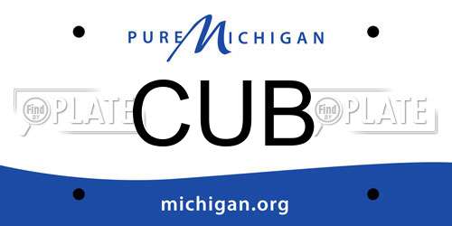 CUB Michigan License Plate
