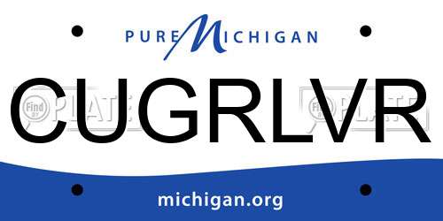 CUGRLVR Michigan License Plate