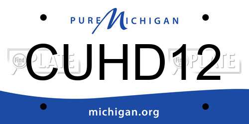 CUHD12 Michigan License Plate