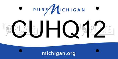 CUHQ12 Michigan License Plate