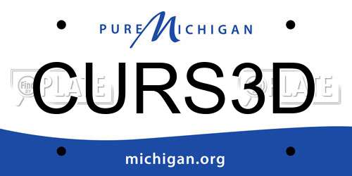 CURS3D Michigan License Plate