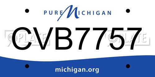 CVB7757 Michigan License Plate