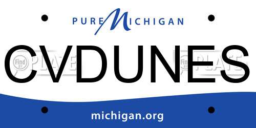 CVDUNES Michigan License Plate