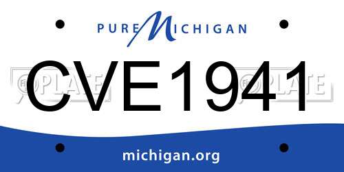 CVE1941 Michigan License Plate