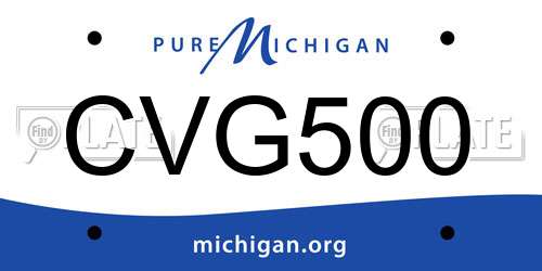 CVG500 Michigan License Plate