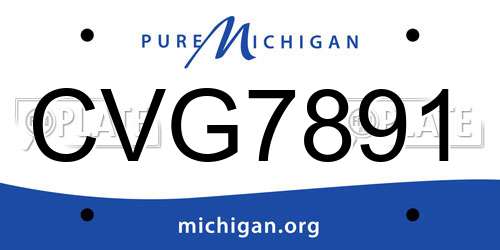 CVG7891 Michigan License Plate