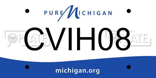CVIH08 Michigan License Plate