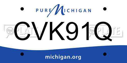 CVK91Q Michigan License Plate