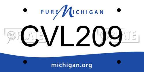 CVL209 Michigan License Plate