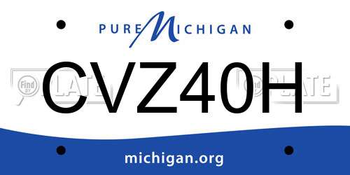 CVZ40H Michigan License Plate