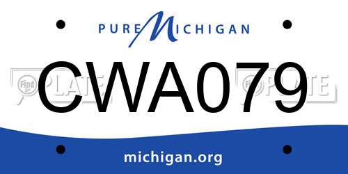 CWA079 Michigan License Plate