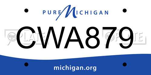CWA879 Michigan License Plate