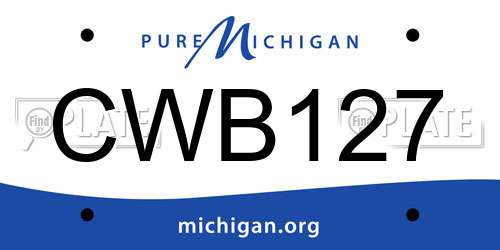 CWB127 Michigan License Plate