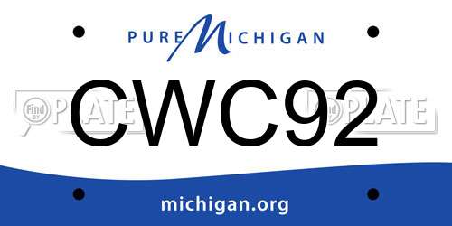 CWC92 Michigan License Plate