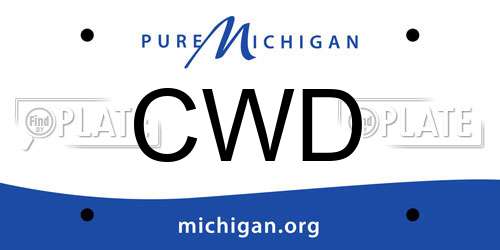 CWD Michigan License Plate