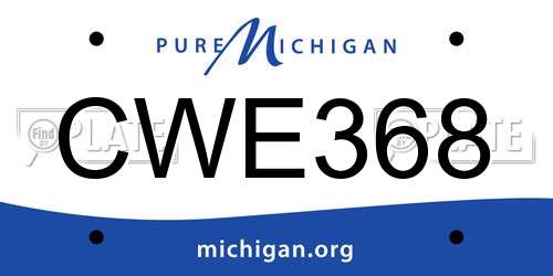 CWE368 Michigan License Plate