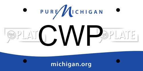 CWP Michigan License Plate