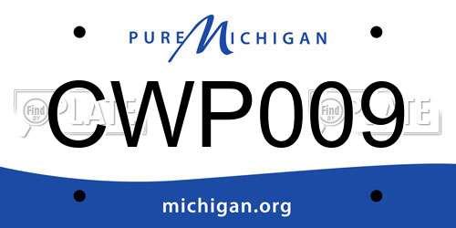 CWP009 Michigan License Plate