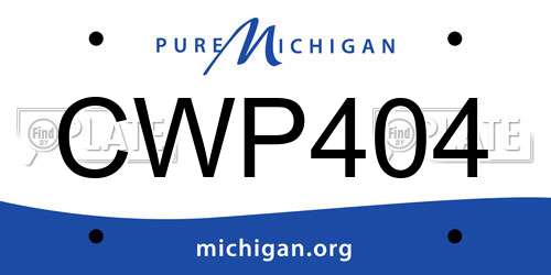 CWP404 Michigan License Plate