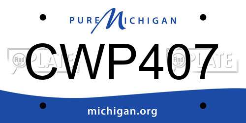 CWP407 Michigan License Plate