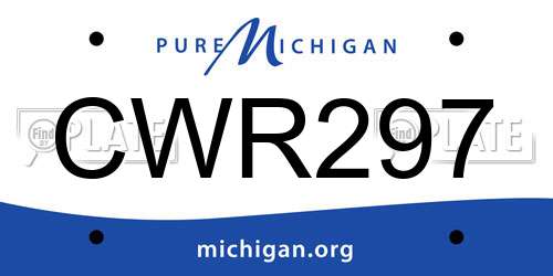 CWR297 Michigan License Plate