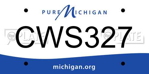 CWS327 Michigan License Plate