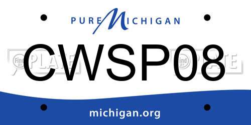 CWSP08 Michigan License Plate