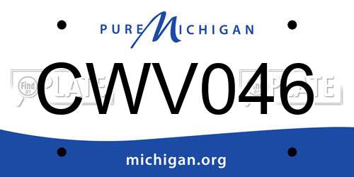 CWV046 Michigan License Plate