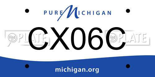 CX06C Michigan License Plate